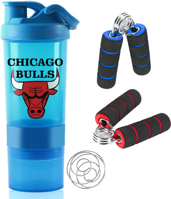 TRUE INDIAN Gym Shaker Bottle 700ml for Protein Shake & Soft Foam Handle Hand Exerciser Grip Fitness Accessory Kit Kit