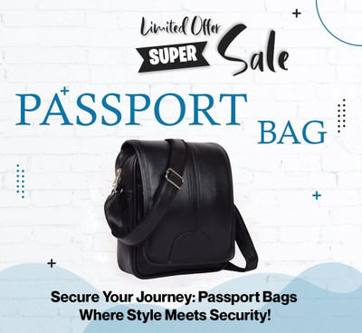 TRUE INDIAN Passport Bag For men & Women One Side Bag Leather Bag Travel Bag Camping Kit