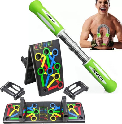 iamalot 15 in 1 Push Up Board Training & Power Twister for Upper Body (Combo Kit) Fitness Accessory Kit Kit