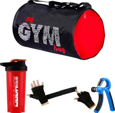 TRUE INDIAN My gym bag duffel bag hand gripper hand 2 in 1 gloves new combo Gym Duffel Bag Gym Duffel Bag