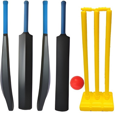 kickmixsports Combo Set PVC Bat With 1 Wicket Set 1 Wind Ball Cricket Kit