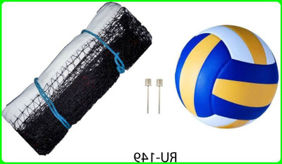zxxxt md_Kit_Premium Quality Volleyball With 2 Needle and Net Nylon DP-149 Volleyball Kit