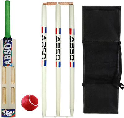 abso Poplar Willow Tennis Cricket Kit with 4 Scoop Bat Size 4 No Age group 9-11 years Cricket Kit