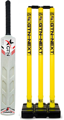 GTN Next Scoop Plastic Cricket Bat Cricket With Stumps Full Size Fiber Bat All Age Groups Cricket Kit