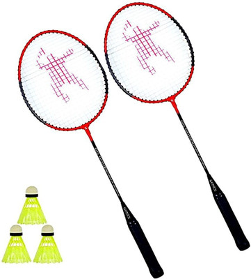 HouseOfCommon BL_RD Diamond Badminton and 3 pcs Shuttle Free Branded Badminton Kit