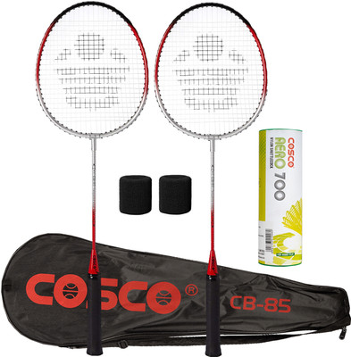 COSCO CB-85 x 2 Racquet + Aero 700 Shuttle Box + Wrist Band Badminton Kit