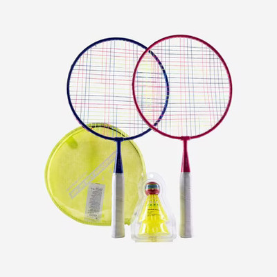 KRISSDIL Kids Badminton Racket Set Pink Blue With Cover Badminton Kit