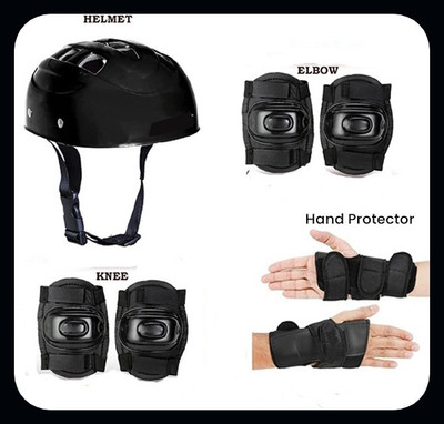 prikli Protective Set for Cycling Skateboard Skating Set Age 6-10 yrs small size_pri Skating Kit
