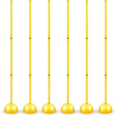 Dinetic 6 Sets Indoor/Outdoor Turf Training Poles With Dome Base And Poles Connector Football Kit