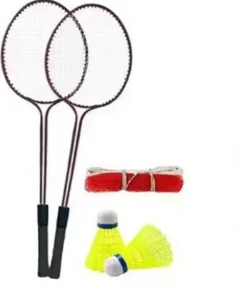 VELLFIRE Double Shaft Badminton 2 pvc with 1 net Badminton Kit
