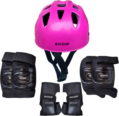 BOLDUP Cycling Protective Training Set kit Protection Helmet Elbow |Knee Skating Kit