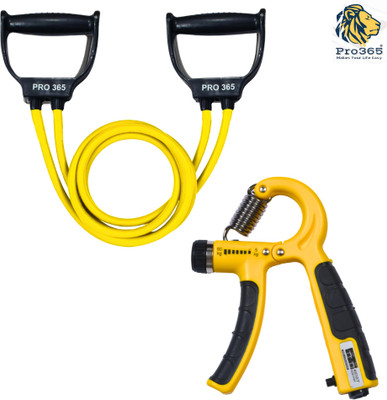 PRO365 Grip and Tone Ultimate Hand Gripper and Toning Tube Fitness Combo for Home Gym Fitness Accessory Kit Kit