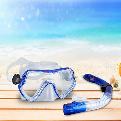 lucario Kids Snorkel Set, Kids Anti-Fog Semi-Dry Snorkel Set Swimming Kit