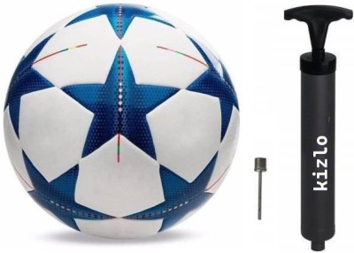 Kizlo BlueStar Football With Air Pump Size : 5 Football Kit