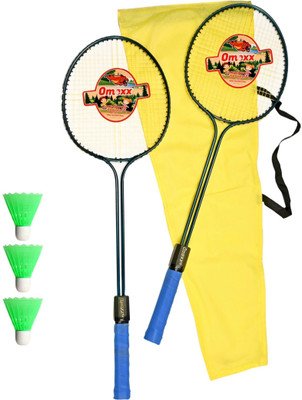 omexx Double Shaft Badminton Racquet With 3 Nylon Shuttle Badminton Kit