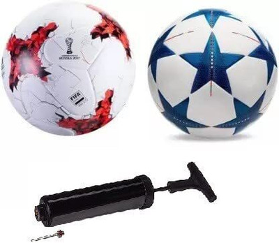 PRISAMX Set of Russia & Bluestar Football with Air Pump Football Kit