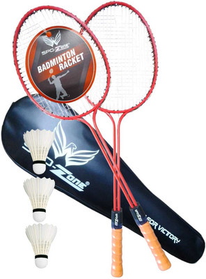 SPO Zone Premium Quality Badminton Rackets With Nylon Shuttle Cocks_19 Badminton Kit