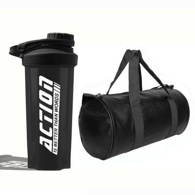 COOL INDIANS Premium 700ML Gym Protein Shaker Bottle with Gym Duffle Bag For Mens and Womens. Gym & Fitness Kit