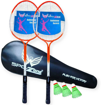 SPO Zone R201 3Combo - 2 Racquet with Shuttle Badminton Kit Badminton Kit