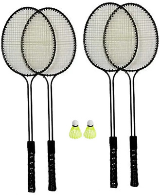 Monika Sports Badminton set of 4 PC Racket With Nylon Shuttle Badminton Kit