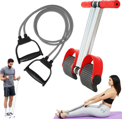 Manogyam FAT BURNING AND MUSCLE BUILDING TUMMY TRIMMER/CRUNCHER & DOUBLE TONING TUBE COMBO Fitness Accessory Kit Kit