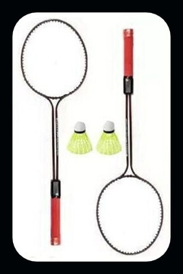 SPO Zone Badminton Racket SET Of 2 Piece With 2 Piece Plastic Shuttles KIT-11 Badminton Kit