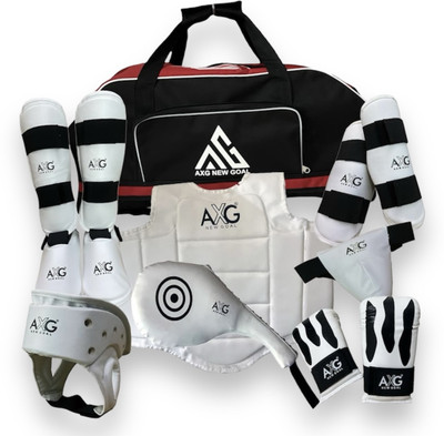 AXG NEW GOAL Durable and Stylish Karate Kit (8 Items) Small For Age 6 to 10yrs Boxing Kit