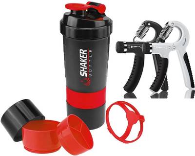 Fitnesstricks Combo Of Protein Shaker Bottle With 2PC. Hand Gripper For Gym Equipment Gym & Fitness Kit