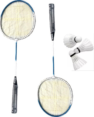STYRKR Best quality Badminton Racket / 2 PC Single shaft Racket With 3 Feather shuttle Badminton Kit