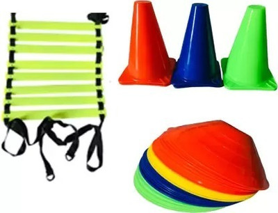 VISHAL ENTERPRISE 6 Inch Cones Pack 6 ,10 Space Markers And 4 Meter Ladder Agility Combos Football Kit