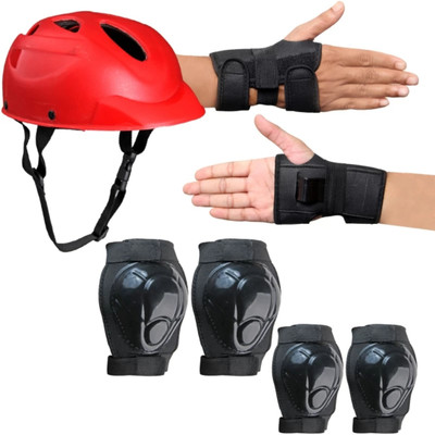 Crc strong cycling & skating helmet with 1 helmet 1pair elbow pad 1pair knee pad Rad Skating Kit