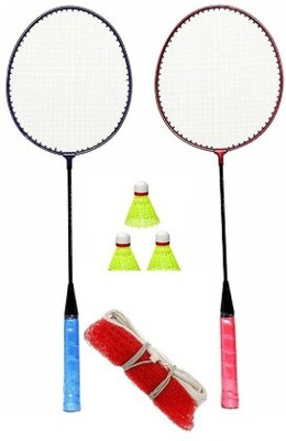 VELLFIRE Single shaft badminton with 3 pvc shuttles and 1 net Badminton Kit