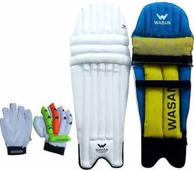 Wasan CRICKET BATTING LEGGUARD PADS AND CRICKET BATTING GLOVES SET (10-16 Years) Cricket Kit