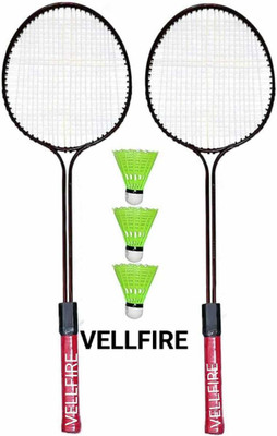 VELLFIRE Double shaft Badminton with 3 pvc shuttles Badminton Kit