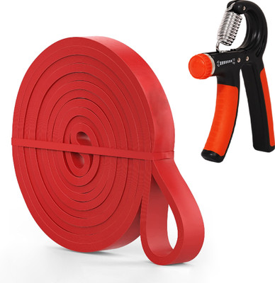 Manogyam Fitness Combo of Power Band & Hand Gripper for Full Body & Hand Workout Fitness Accessory Kit Kit