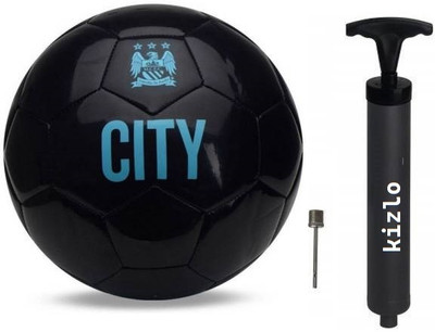 Kizlo Manchester City Black Football With Air Pump Size : 5 Football Kit