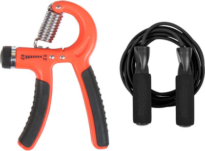 Fitnesstricks Combo of Hand Gripper with Skipping Rope for Gym Workout Fitness Accessory Kit Kit