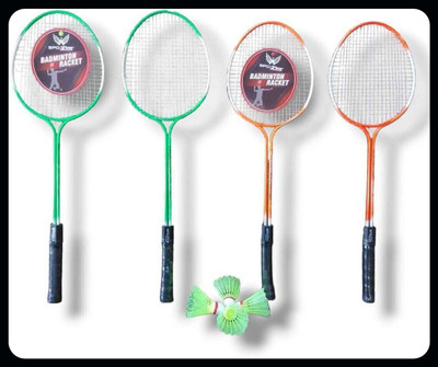 SPO Zone SP_171 _Badminton Kit 4 PC Racket With Plastic Shuttle-46 Badminton Kit