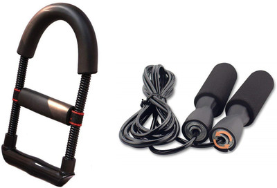Fitnesstricks Combo Of Wrist Exerciser With Skipping Rope For Home & Gym Equipment Fitness Accessory Kit Kit