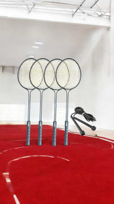 STYRKR Scratchless A-200 Badminton Racquets set Of 4 With Rope Badminton Kit