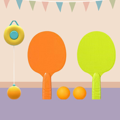CountryLink Adjustable Hanging Table Tennis Trainer Set for Kids with Racket and Balls Table Tennis Kit