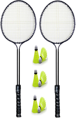 STYRKR Badminton set with 6 nylon shuttle cock Badminton Kit