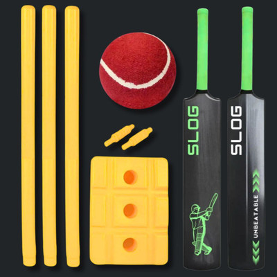 Solutions24x7 LIVE YOUR DREAMS WITH NEW EDITION FULL SIZE PLASTIC CRICKET SET KIT FOR 15+ YRS Cricket Kit