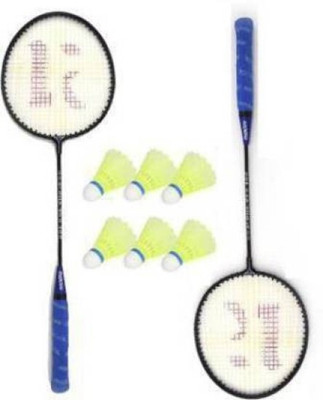ANC Single Shaft Badminton 2 Piece Badminton With 6 Piece Nylon Shuttle Badminton Kit
