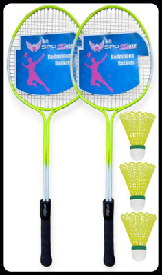 SPO Zone R2020 Combo - 2 Racquet with Shuttle Badminton Kit-117 Badminton Kit