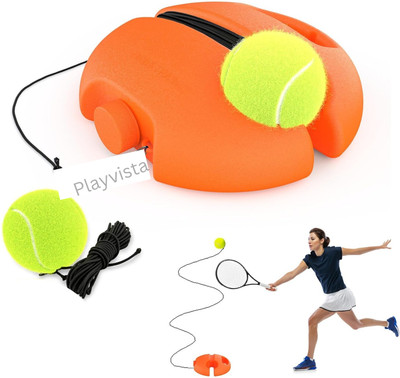 Playvista Tennis Trainer Rebound Ball with 1 String Balls For Cricket (Multicolor) Tennis Kit