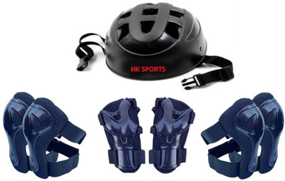 HK Sports Heavy Accessories Skating Protection Kit - Helmet + Elbow + Knee + Hand Guard Skating Kit