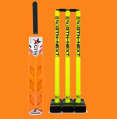 GTN Next Plastic Kit AK-47 Double Blade Bat Cricket Stumps Full Size 8 Bat All Age Groups Cricket Kit