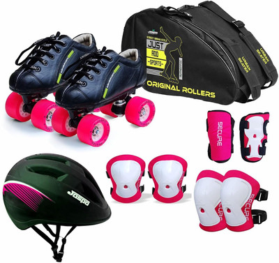 Jaspo Skater Girl Pro Shoe Skate Combo (SIZE-12 UK (Age 5-6 yrs, Skater Girl PRO) Skating Kit