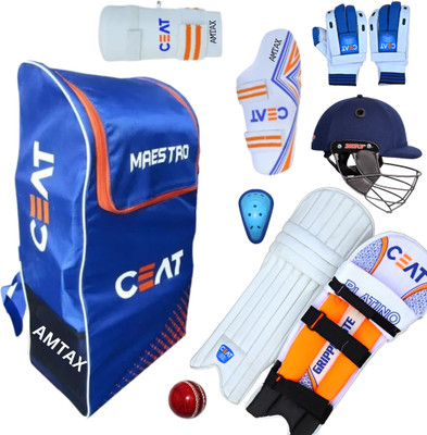 Solution24x7 NEW EDITION CRIKCET SET KIT WITHOUT CRICKET BAT FOR 15+ YRS Cricket Kit